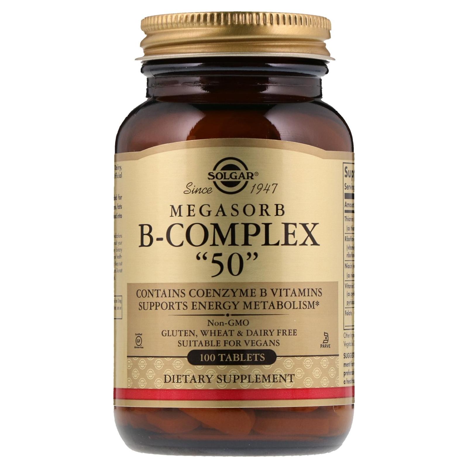 Solgar Megasorb B-Complex 50 100 Compresse Energia