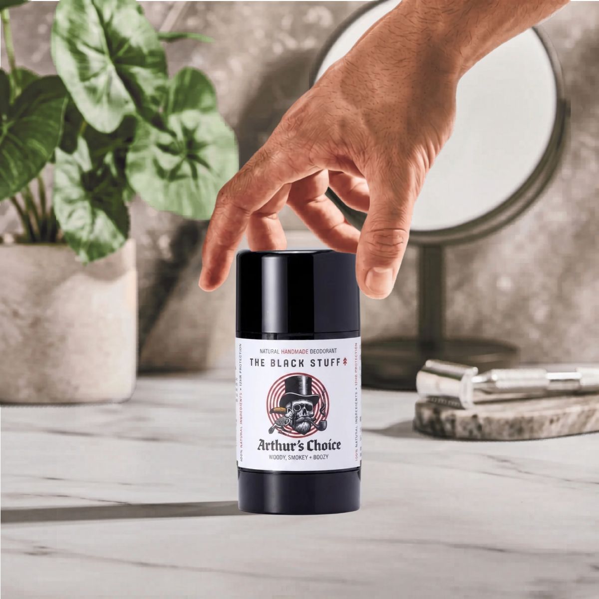 The Black Stuff Natural Deodorant Arthur's Choice deodorante legnoso