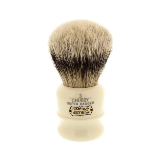 Simpsons Chubby 3 Super Badger pennello barba silvertip