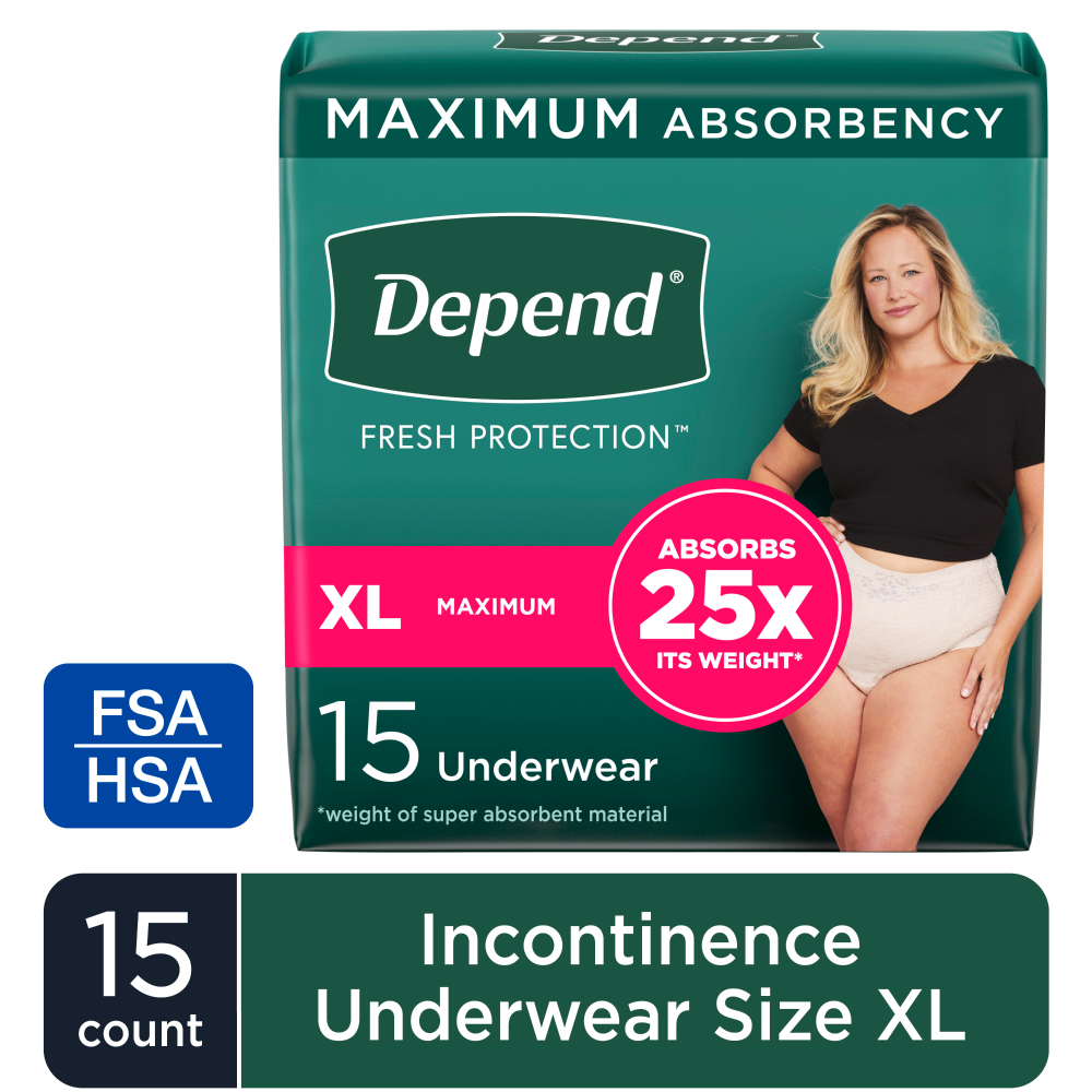 Depend Fresh Protection mutande donna XL 15 pezzi