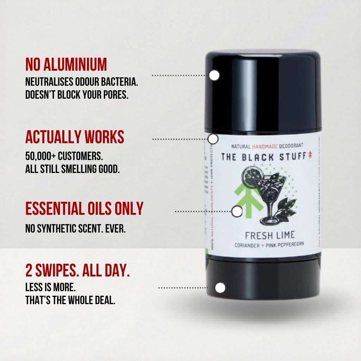 The Black Stuff Fresh Lime Deodorante Naturale Uomo Lime