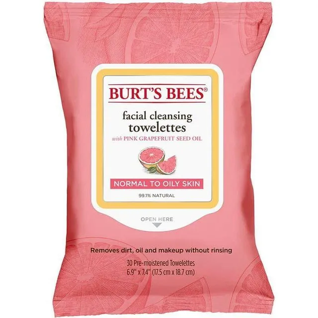 Burt's Bees Pompelmo Rosa Salviette Struccanti 30 pz