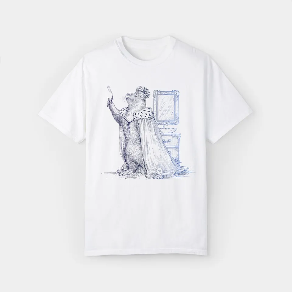 Noble Otter Heavy is the Crown t-shirt cotone bianca
