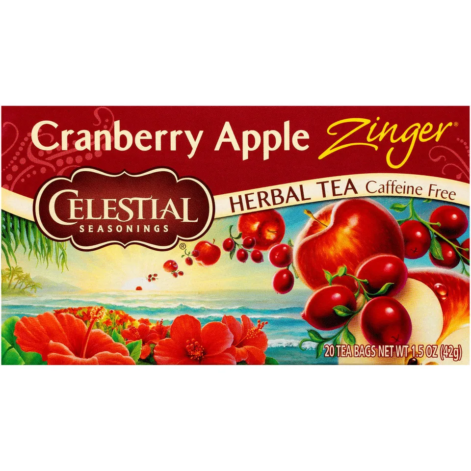 Celestial Seasonings Cranberry Apple Zinger Tisana 20 Bustine