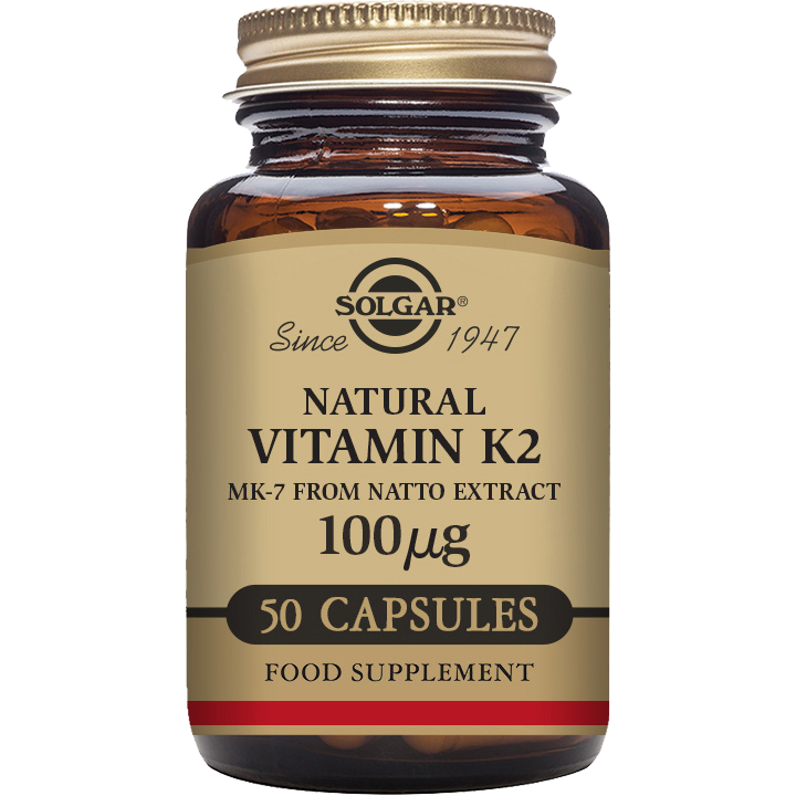 Solgar Vitamina K2 100 mcg integratore 50 capsule vegetali MK-7
