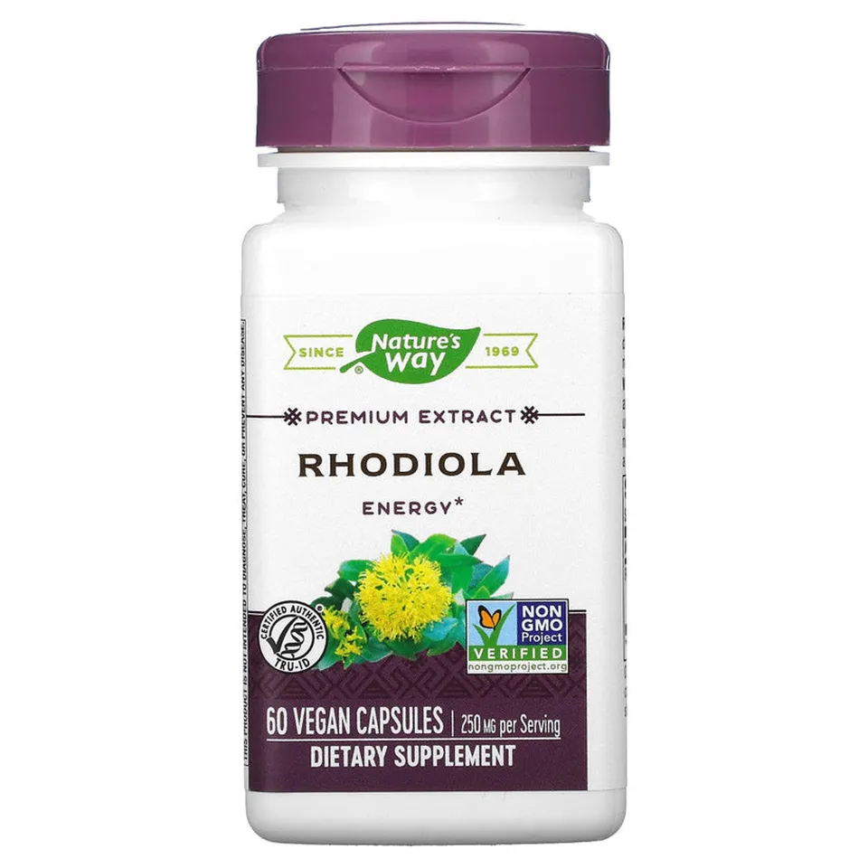 Nature's Way Rhodiola 250 mg integratore 60 capsule vegane