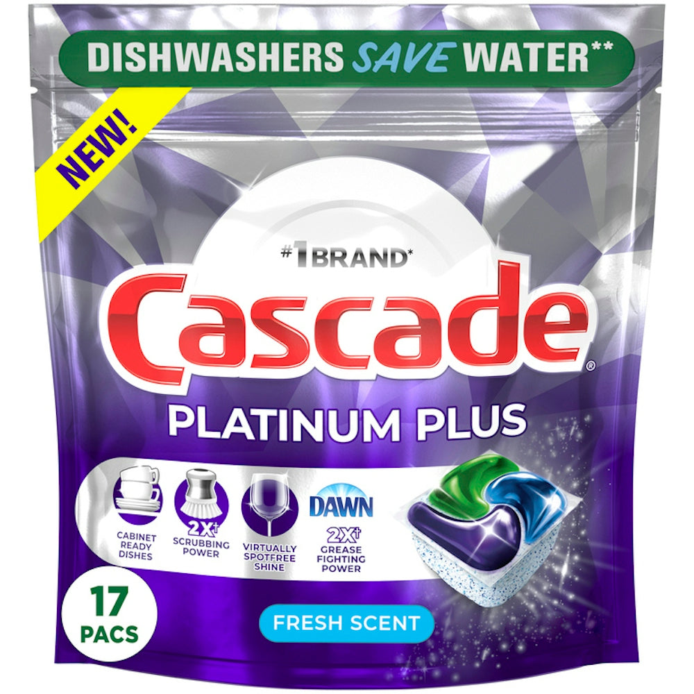 Cascade Platinum Plus pastiglie lavastoviglie Fresh 17 pezzi
