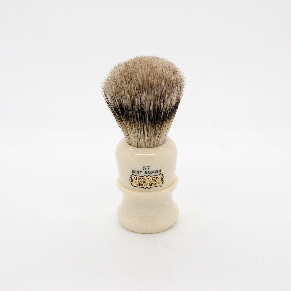 Simpsons 57 Fifty Series pennello barba best badger avorio