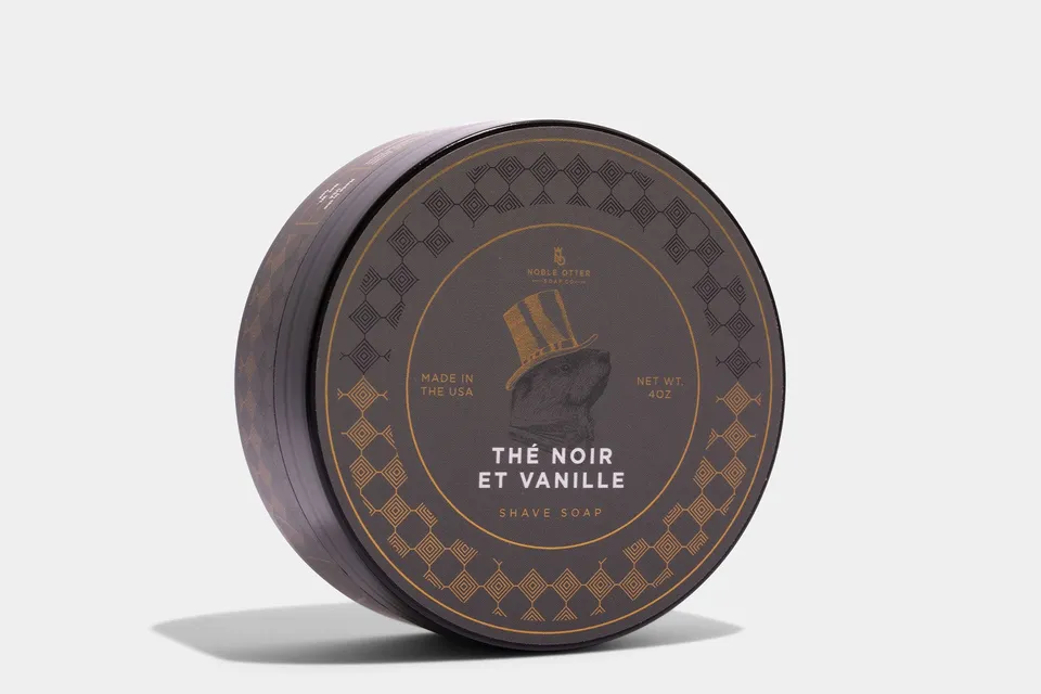 Noble Otter Thé Noir et Vanille sapone da barba tè 113 g