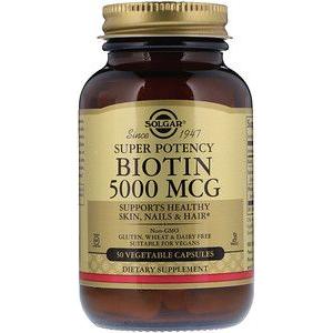 Solgar Biotina 5000 mcg capsule vegetali 50 pezzi capelli