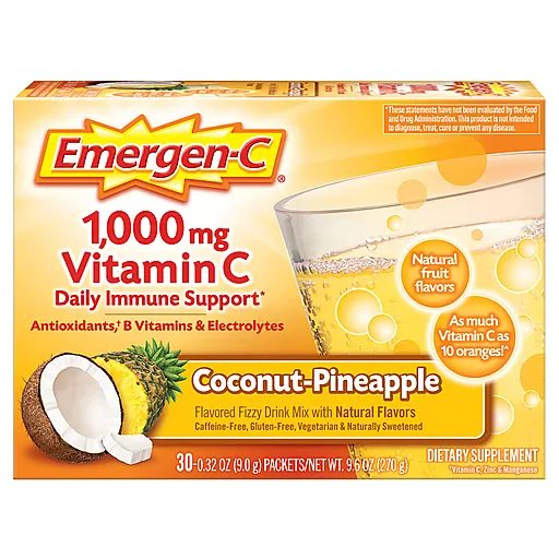 Emergen-C Vitamina C 1000 mg Bustine Cocco Ananas Bonus Pack