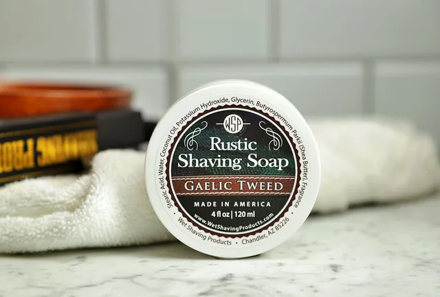 Wet Shaving Products Gaelic Tweed Rustic sapone da barba vegan solo sapone