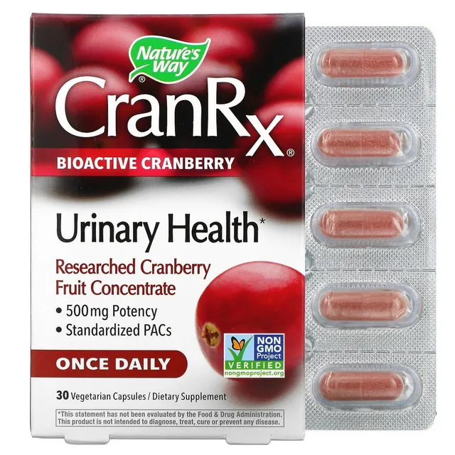Nature's Way CranRx Integratore Mirtillo 30 Capsule 500 mg