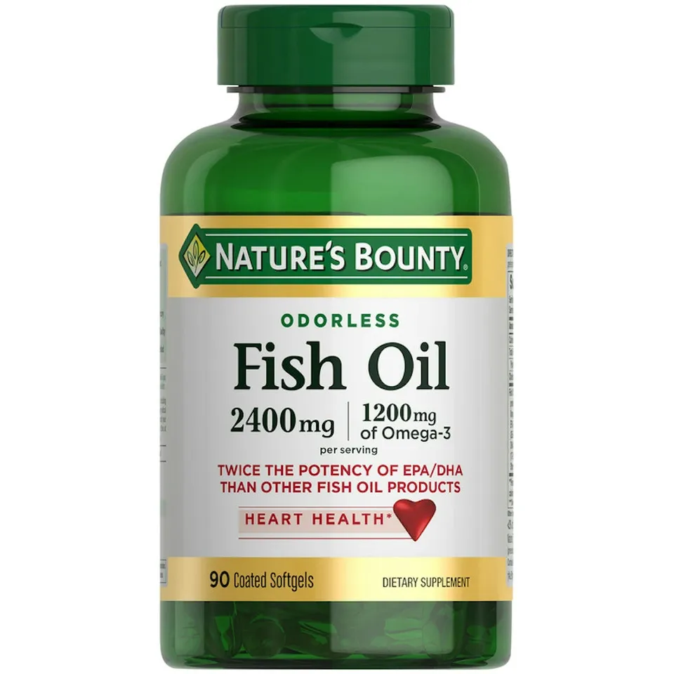 Nature's Bounty Fish Oil Double Strength 2400 mg integratore 90 softgel