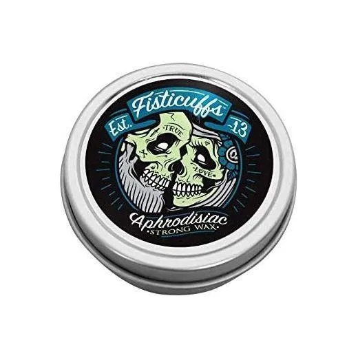Fisticuffs Strong Hold cera per baffi 1 oz cuoio e cedro