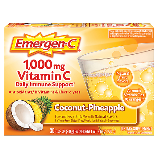 Emergen-C Vitamina C 1000 mg Bustine Cocco Ananas Bonus Pack