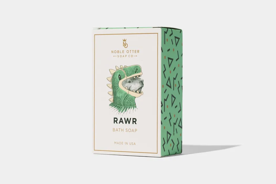 Noble Otter Rawr sapone da bagno 212 g arancia e vaniglia