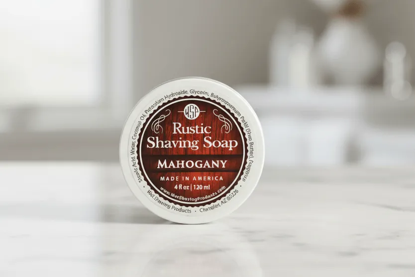 Wet Shaving Products Mahogany Sapone Barba Rustic Schiuma Densa