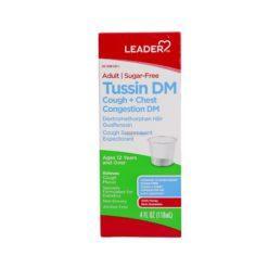 Leader Tussin DM sciroppo tosse senza zucchero 4 oz petto