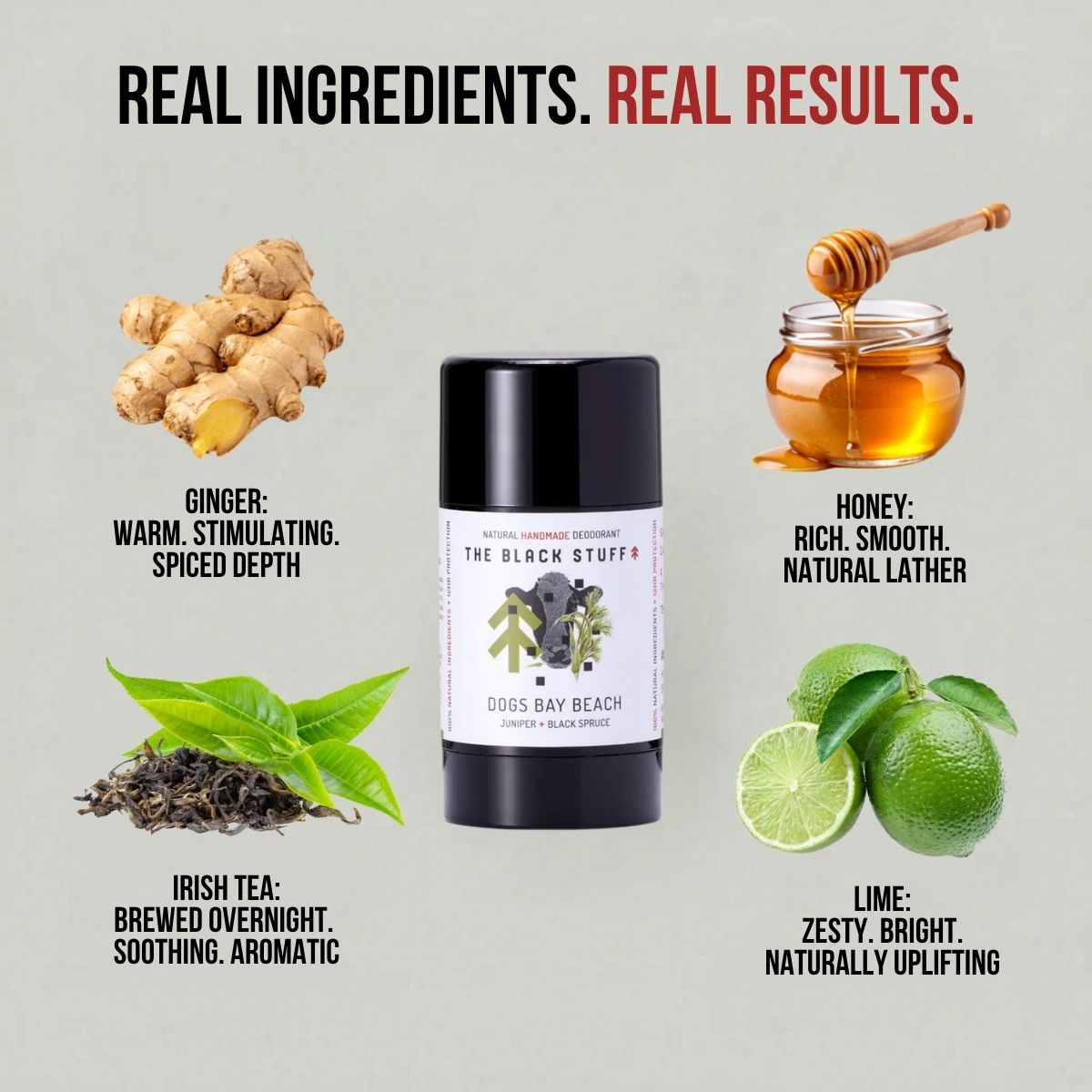 The Black Stuff Ginger Honey Tea deodorante naturale uomo