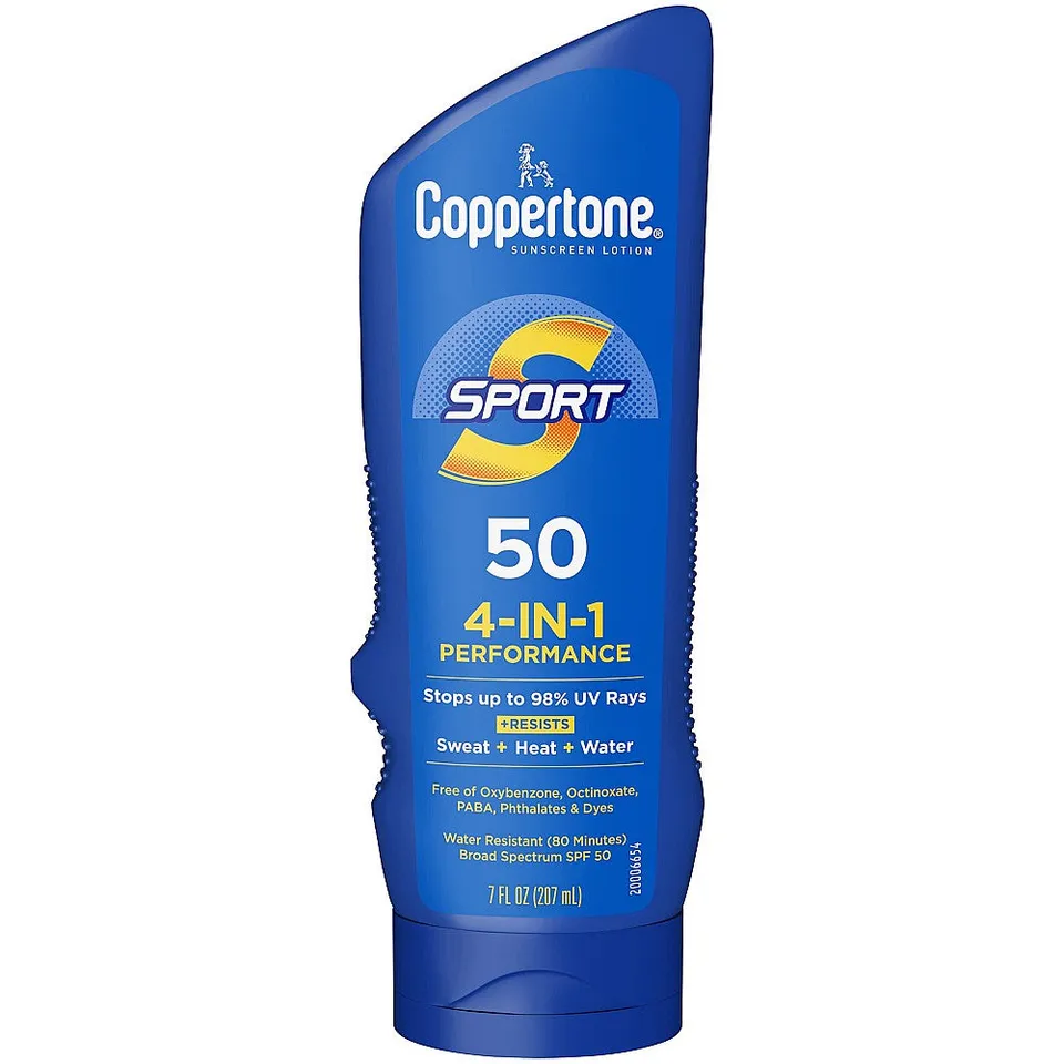 Coppertone Sport Lozione Solare SPF 50 alta protezione resistente
