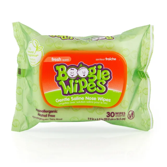 Boogie Wipes Salviettine Naso Fisiologiche 30 Pezzi