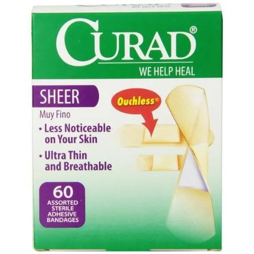 Curad Sheer Cerotti Assortiti 60 Pezzi Trasparenti