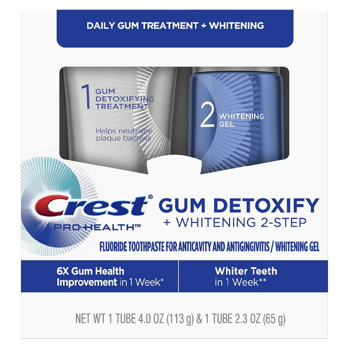Crest Pro Health dentifricio 2 Step gengive + gel sbiancante