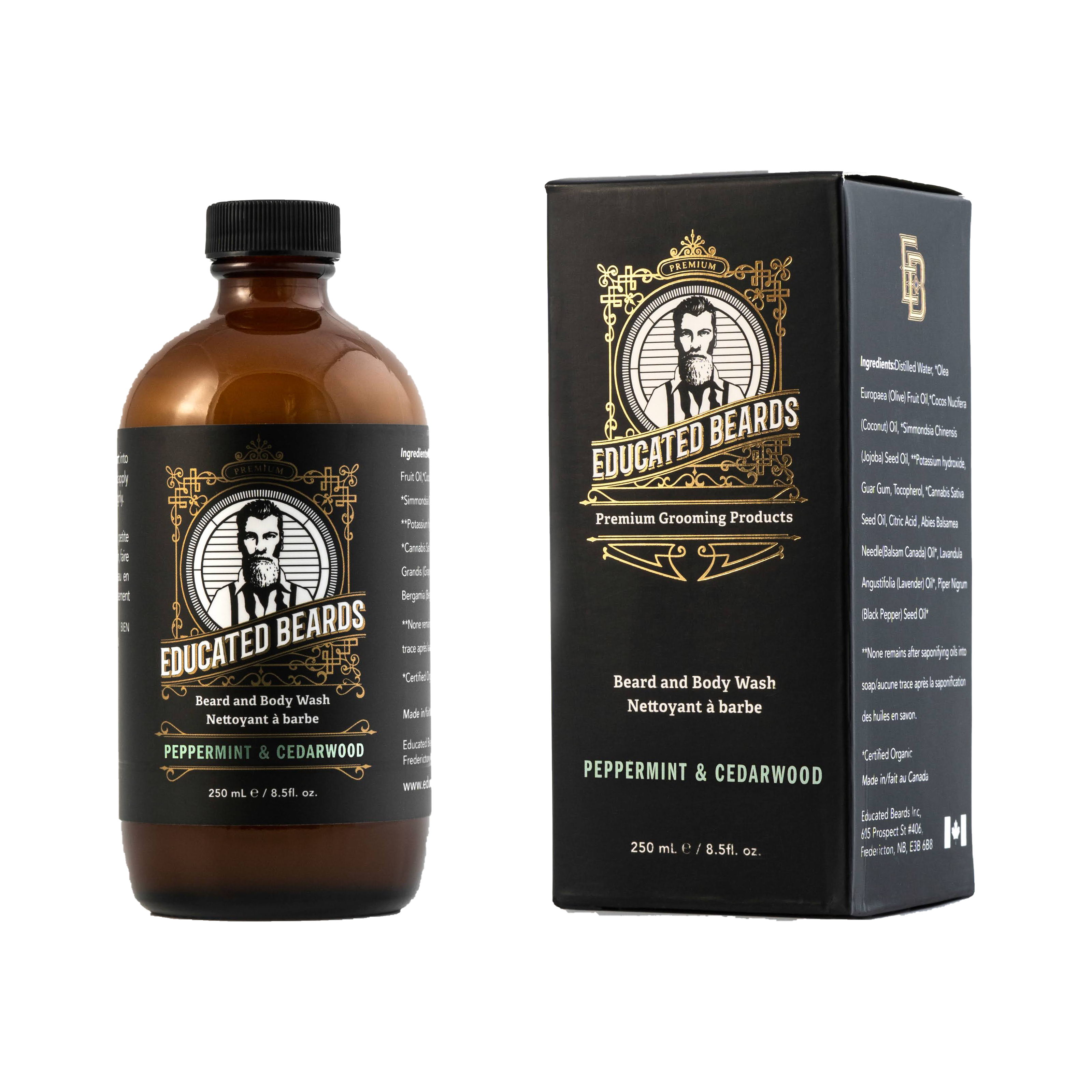 Educated Beards Peppermint Bagnoschiuma Barba 250ml cedro