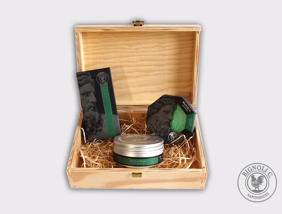 Saponificio Bignoli Aghi di Pino set barba scatola regalo