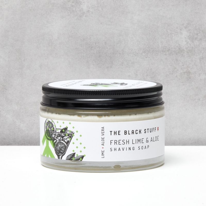 The Black Stuff Fresh Lime sapone da barba 155g schiuma densa