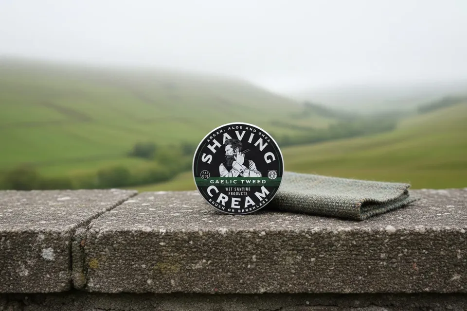 Wet Shaving Products Gaelic Tweed crema da barba vegan barattolo 210 g