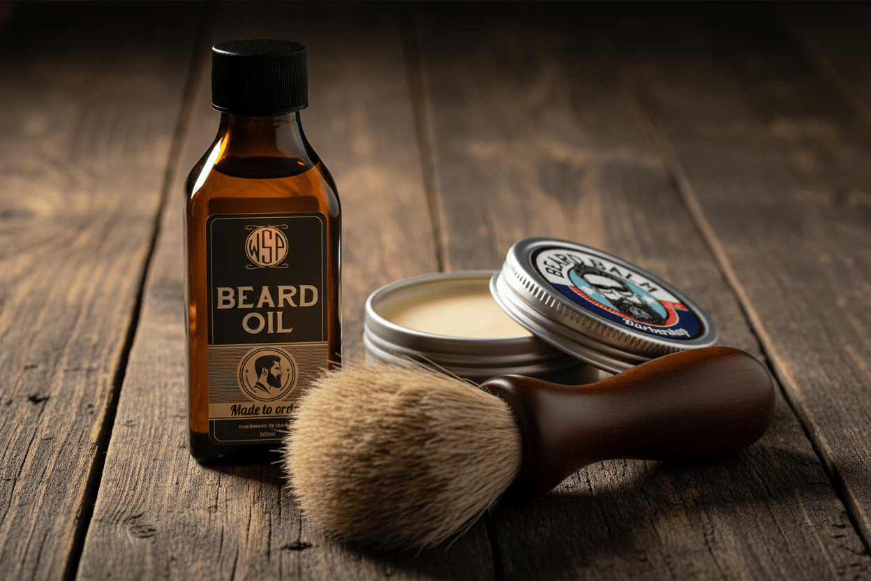 Wet Shaving Products Sandalwood Olio Barba Uomo 30 ml Vegano Sandalo