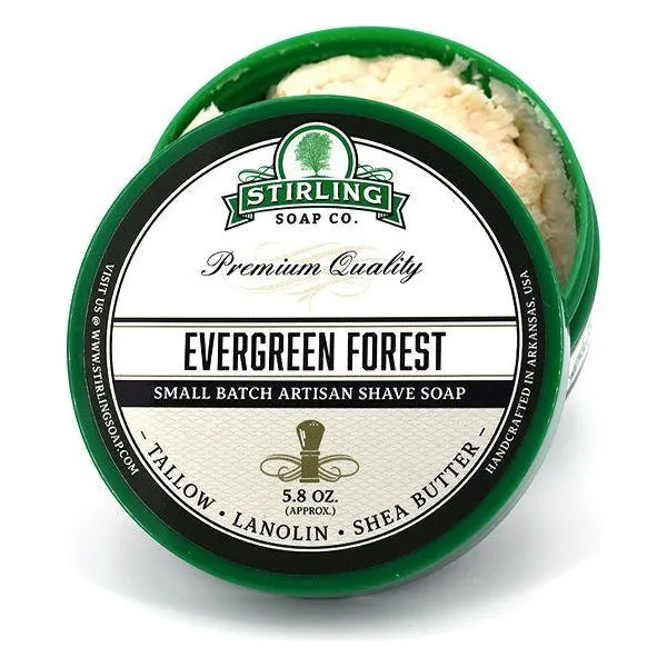 Stirling Evergreen Forest sapone barba 164 g sebo e karité