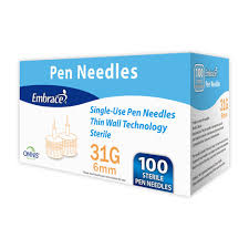 Embrace Aghi Penna Insulina 31G 6 mm 100 pz Sottili