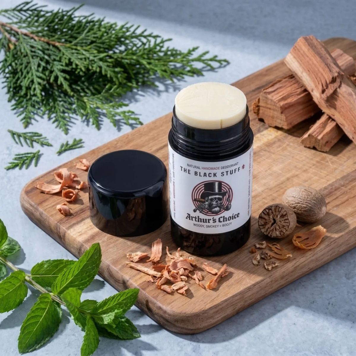 The Black Stuff Natural Deodorant Arthur's Choice deodorante legnoso