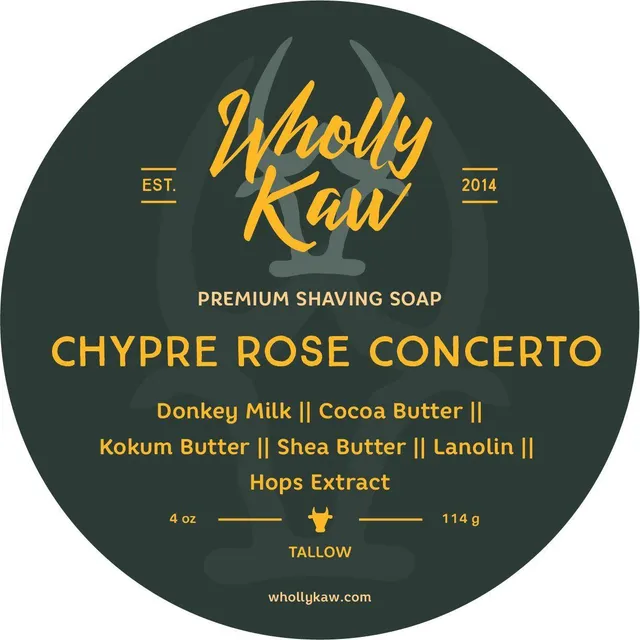 Wholly Kaw Chypre Rose Concerto sapone barba 4 oz sego