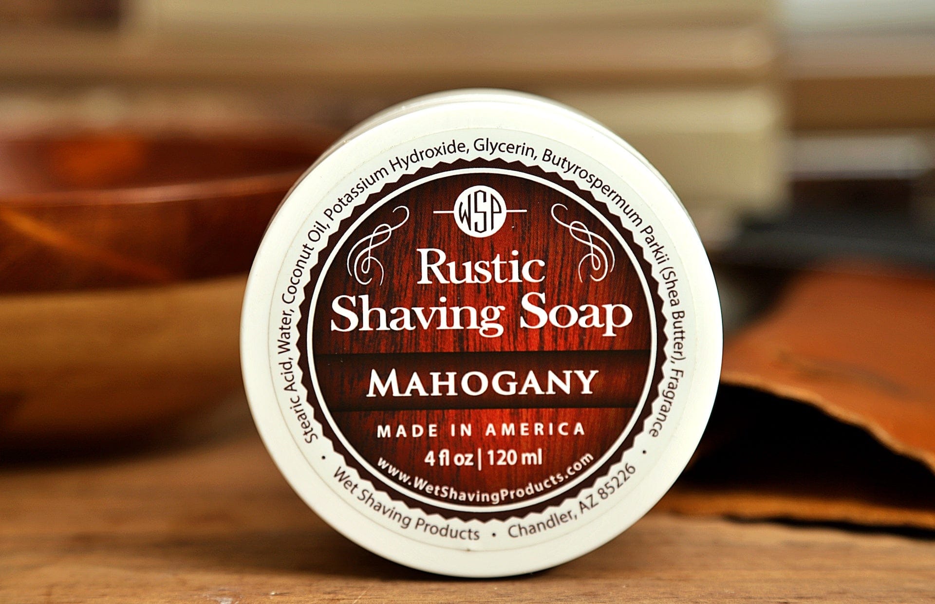 Wet Shaving Products Mahogany Sapone Barba Rustic Schiuma Densa