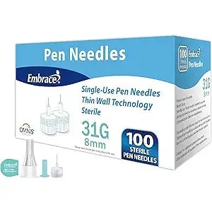 Embrace Pen Needles aghi penna insulina 31G 8 mm 100 pezzi