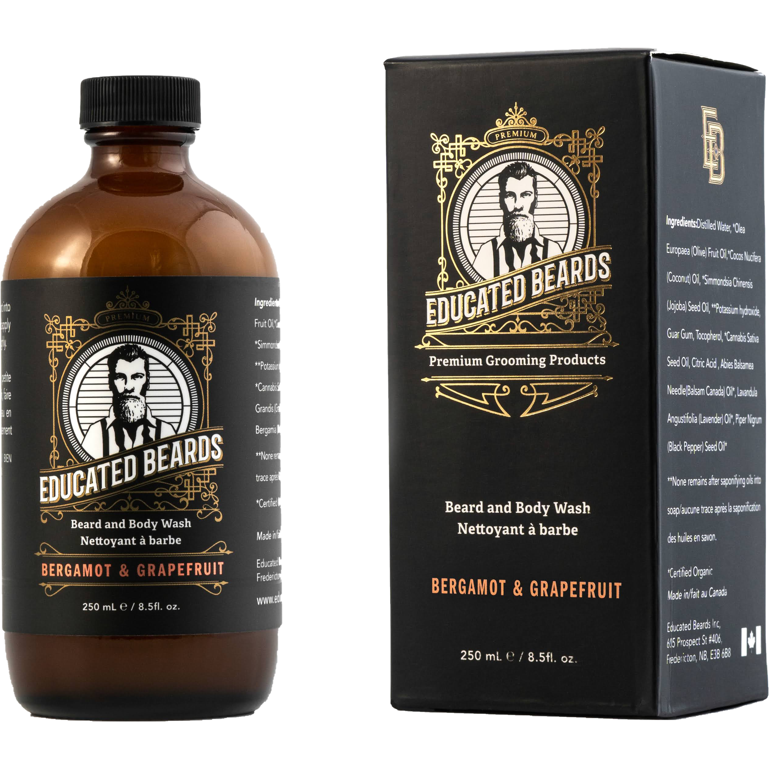 Educated Beards Bergamot Grapefruit bagnodoccia barba 250ml