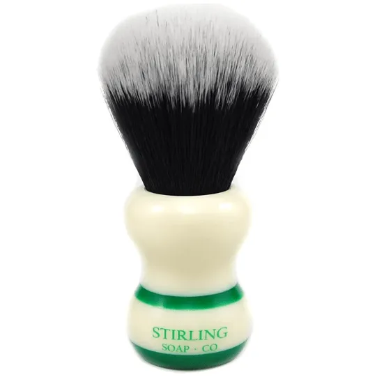 Stirling Green Stripe Pennello Barba Sintetico 2-Band