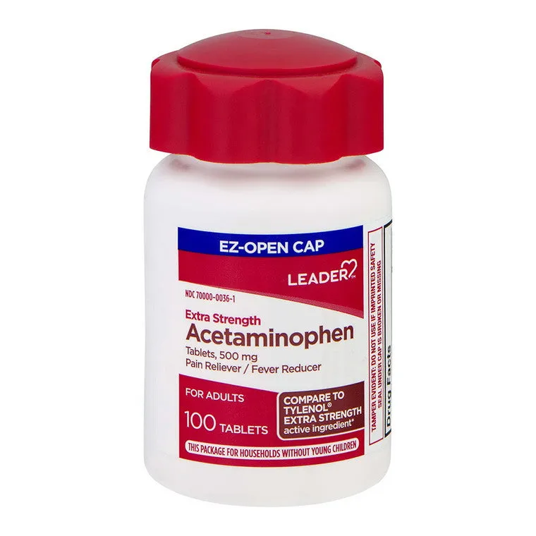 LEADER Acetaminophen 500 mg Extra-Strength Compresse 100 pz