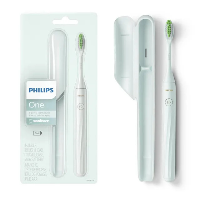 Philips One Sonicare spazzolino a batteria menta custodia