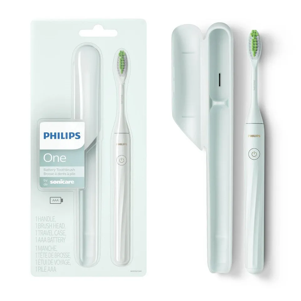 Philips One Sonicare spazzolino a batteria menta custodia