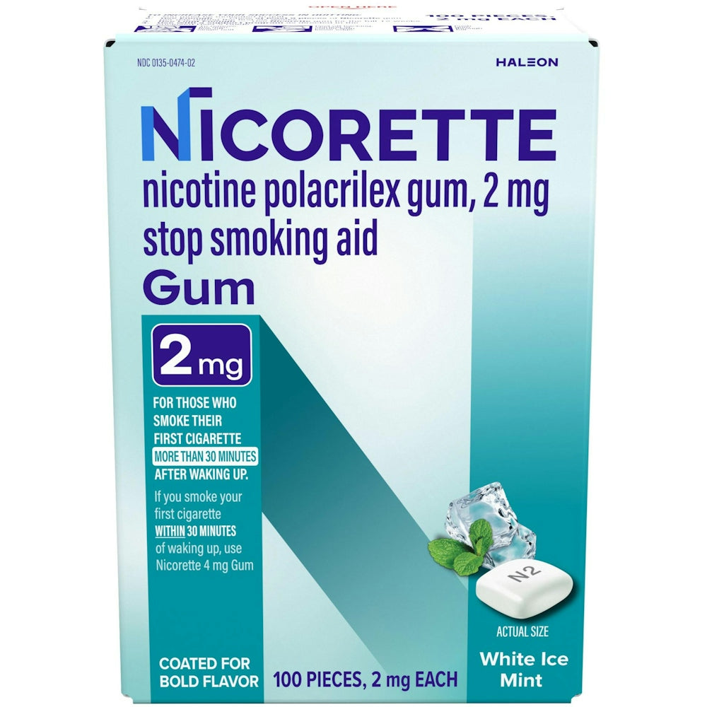 Nicorette 2 mg Gomme Masticare White Ice Mint 100 Pezzi