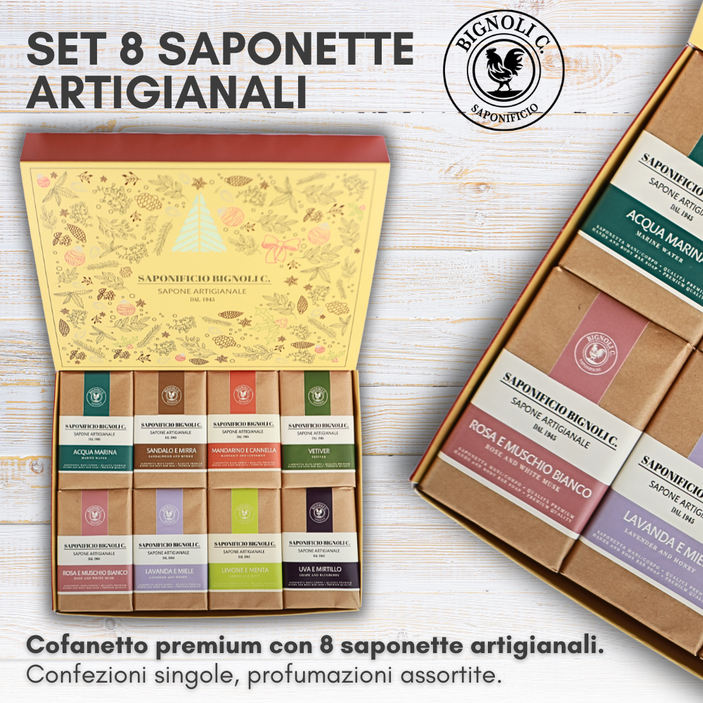 Bignoli Cofanetto 8 Saponette Premium 150 g Assortite