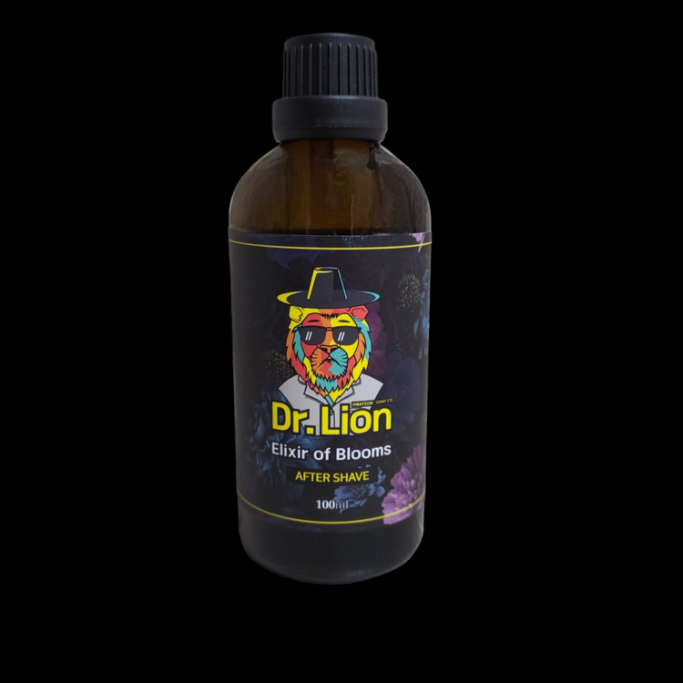 Dr. Lion Elixir of Blooms set rasatura sapone + dopobarba analcolico