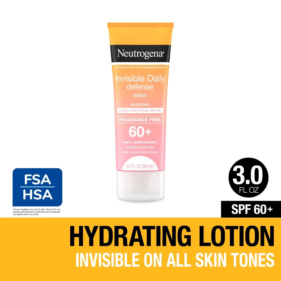 Neutrogena Invisible Daily Defense latte solare SPF 60+ 3 oz