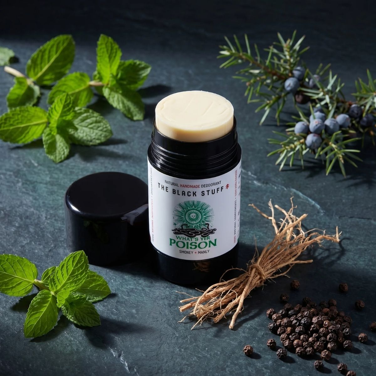 The Black Stuff What's Yer Poison Deodorante Uomo Vetiver Menta Edizione