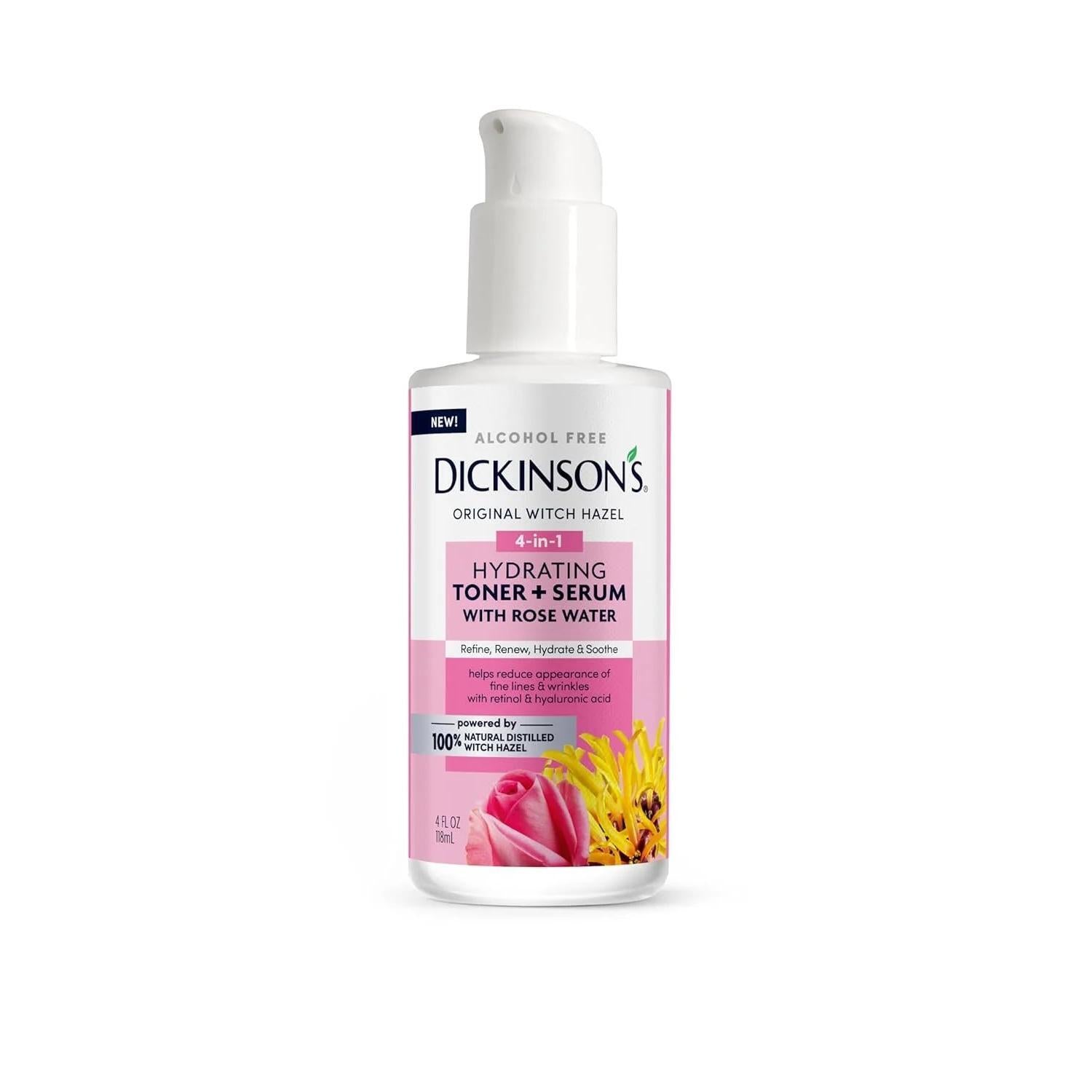 Dickinson's Witch Hazel tonico viso acqua rose idratante